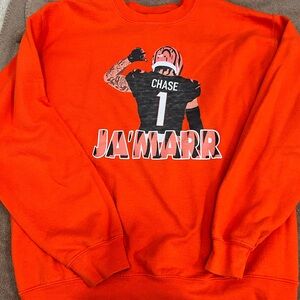 Bengals Orange Graphic Crewneck Sweater
